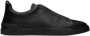 ZEGNA Black Triple Stitch Sneakers - Thumbnail 1