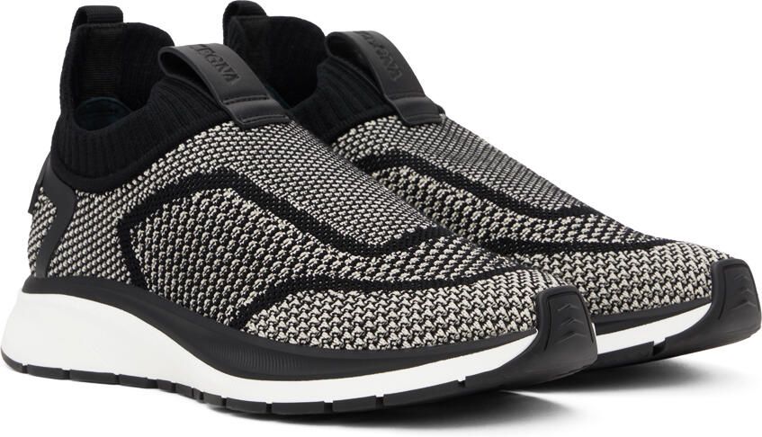 ZEGNA Black & White Slip-On Sneakers