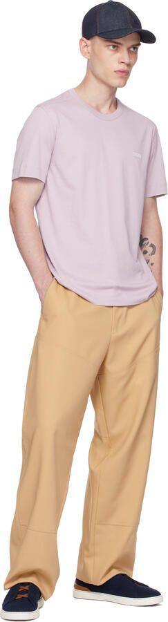 ZEGNA Navy Triple Stitch Sneakers - Picture 4