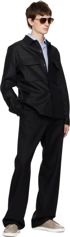 ZEGNA Gray PELLETESSUTA Triple Stitch Sneakers - Picture 4