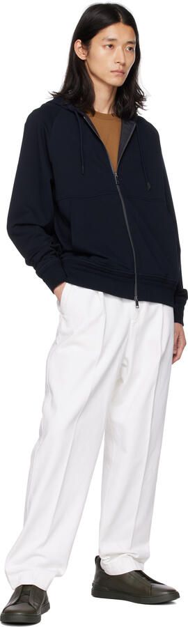 ZEGNA Khaki Triple Stitch Sneakers - Picture 4