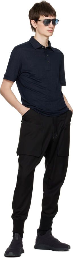 ZEGNA Navy Slip-On Sneakers - Picture 4