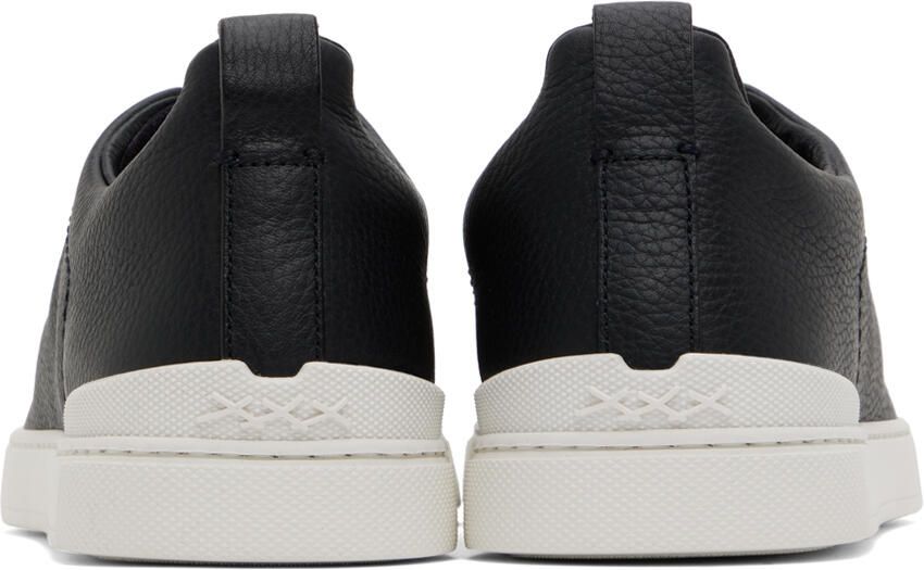 ZEGNA Navy Triple Stitch Sneakers