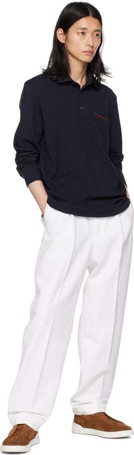 ZEGNA Tan Triple Stitch Sneakers - Picture 4