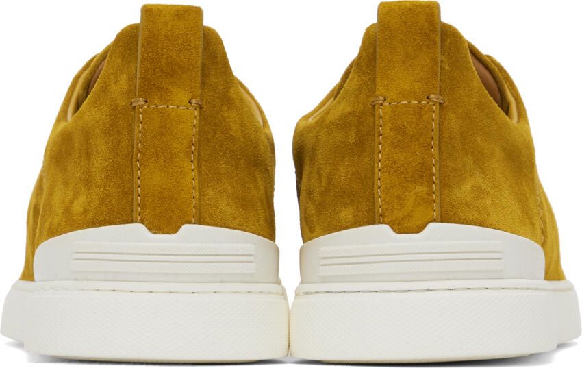 ZEGNA Yellow Triple Stitch Sneakers